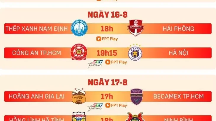 Lịch trực tiếp vòng 1 V-League 2025-2026: Chờ mở màn bùng nổ