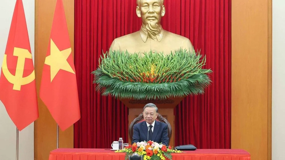 Tổng Bí thư Tô Lâm điện đàm với Chủ tịch Đảng Nhân dân Campuchia Hun Sen