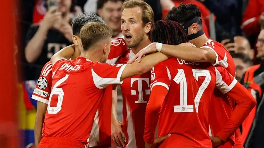 Harry Kane phá kỷ lục Champions League của Beckham sau cú đúp cho Bayern Munich