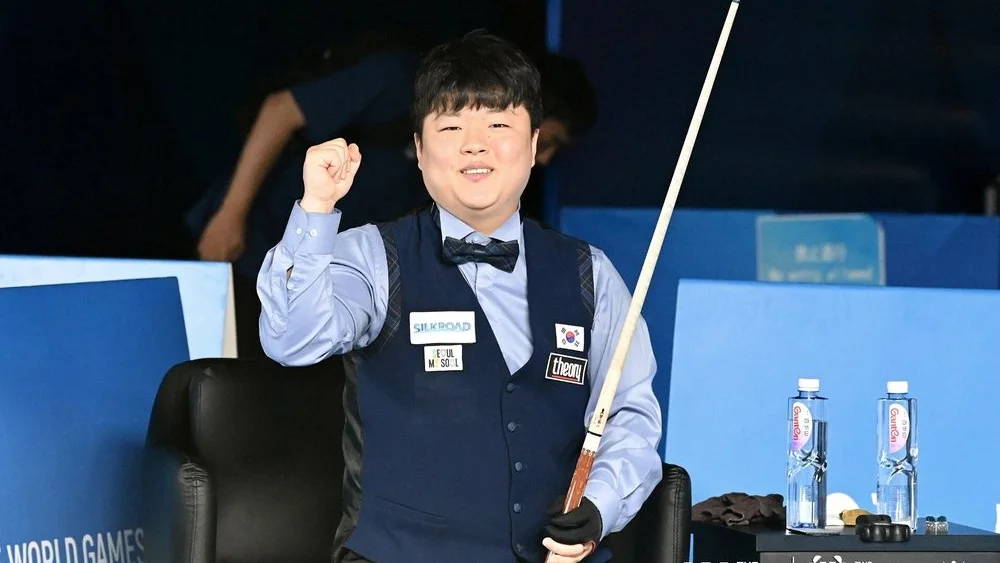 Sau khi loại Quyết Chiến, thần đồng billiards Hàn Quốc tiếp tục thể hiện đẳng cấp thế giới với tấm HCV World Games 2025